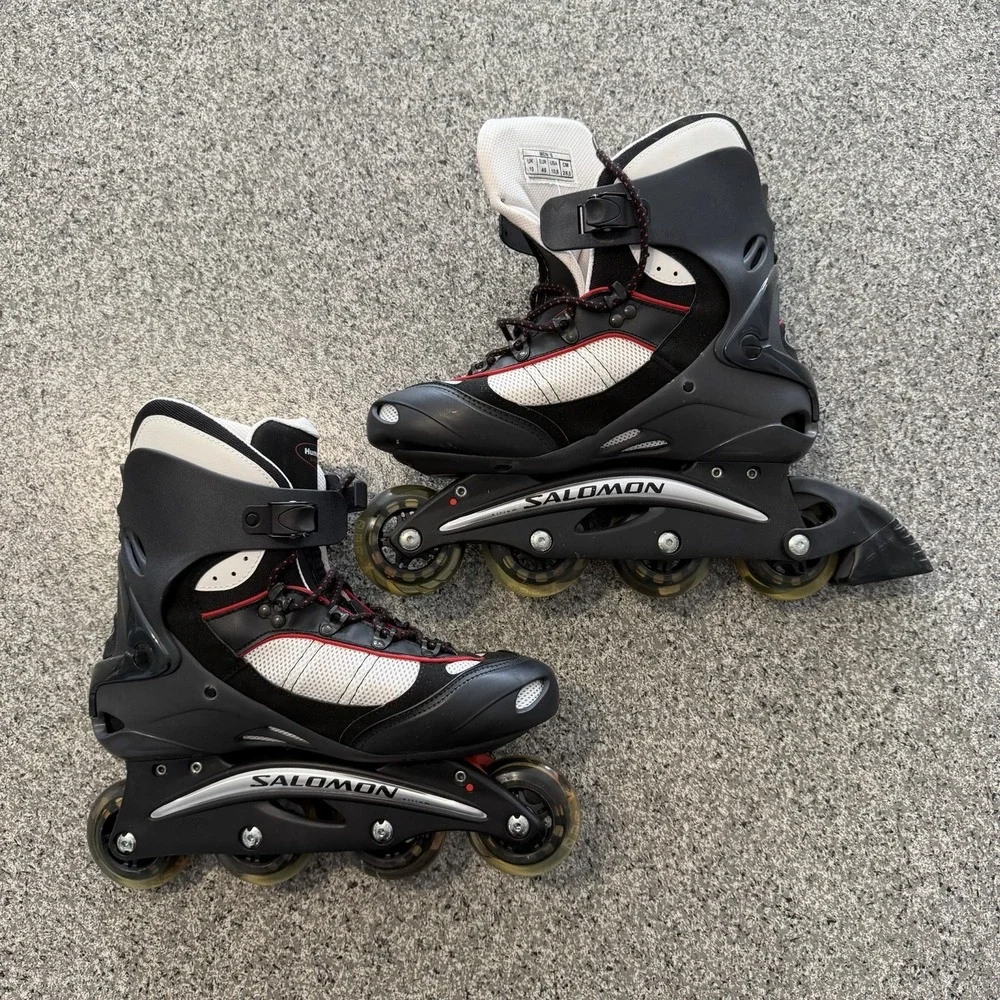 Salomon Energyzer Inline Skates Mens 10.5 Vintage Y2K Rollerblades Carbon TR 7